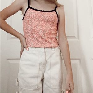 Brandy Melville pink cheetah belle tank